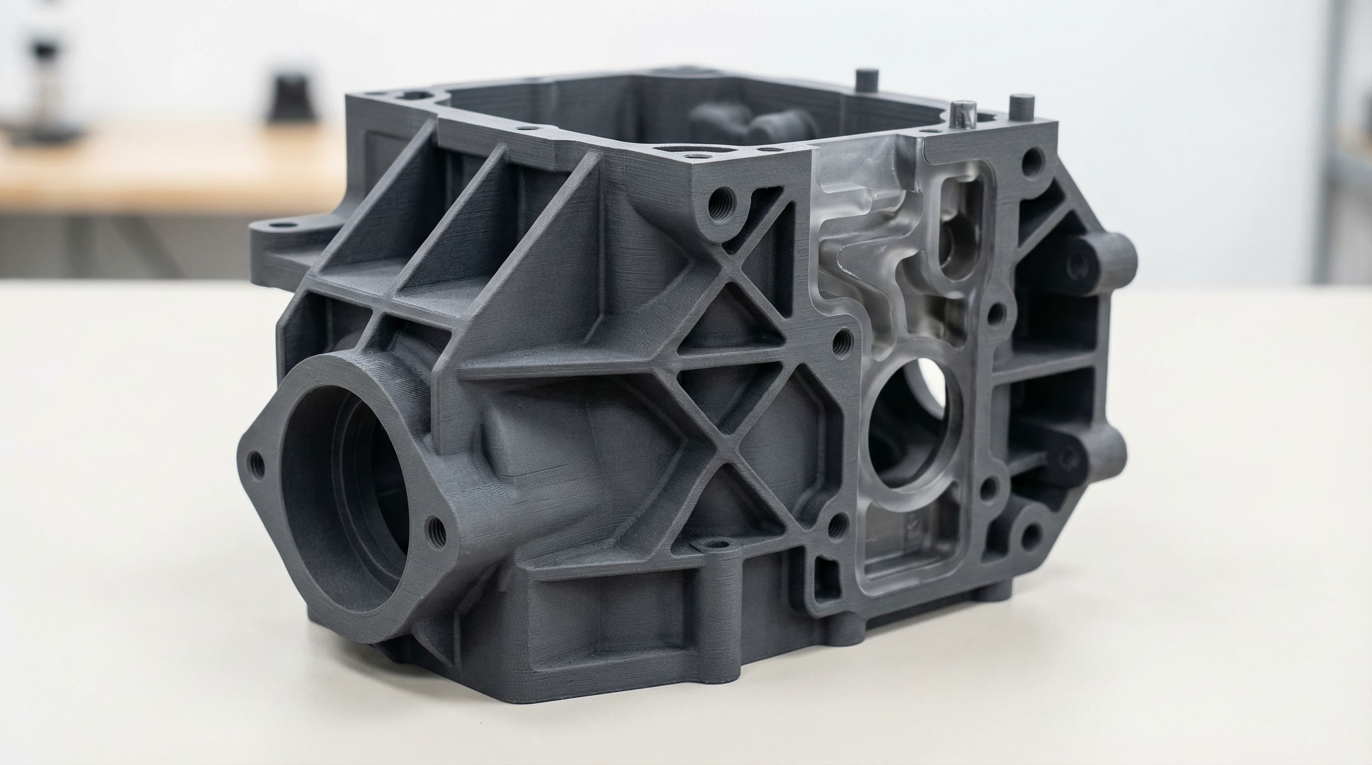 3D printing services in India — FDM print farm with PLA, ABS, PETG, Nylon spools