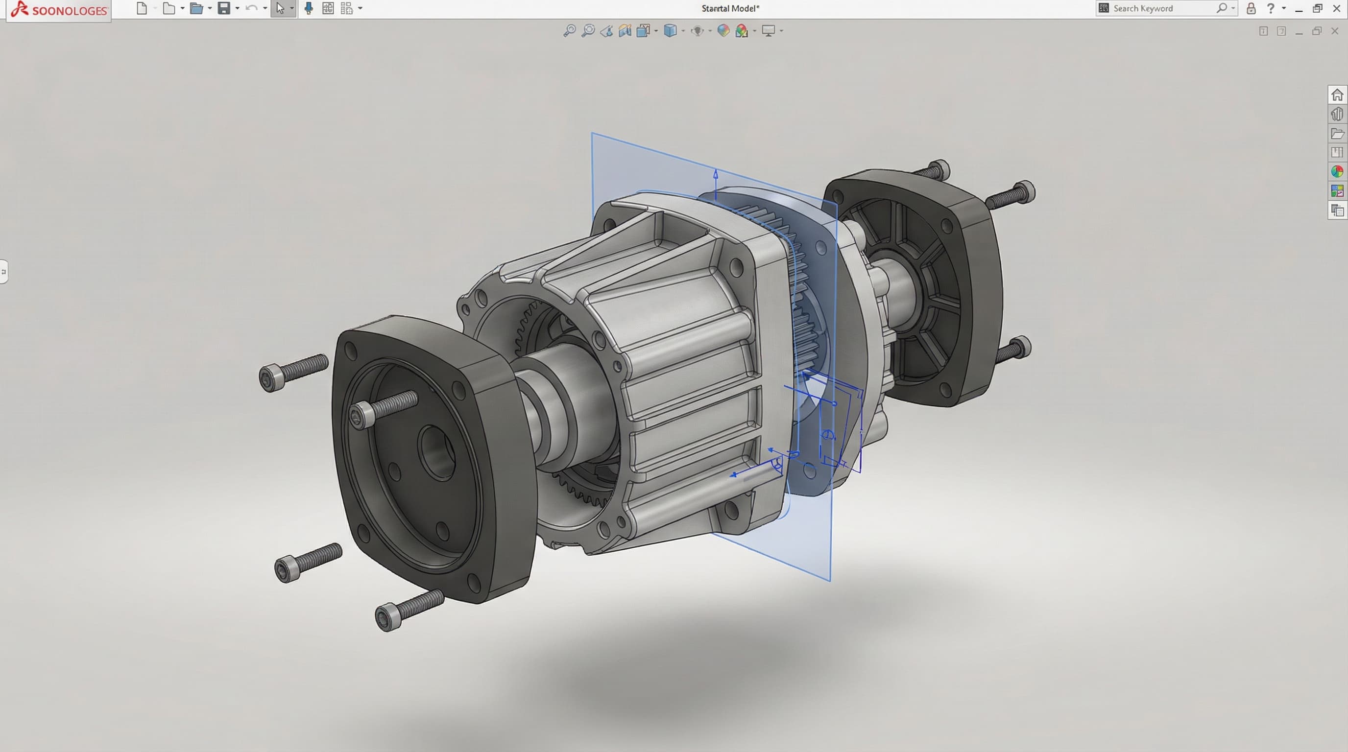 CAD design workstation with parametric product model